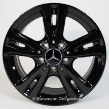 Mercedes-Benz 16 inch rims set | A-Class W176 | 5-twin-spoke | black | A24640100007X43-A