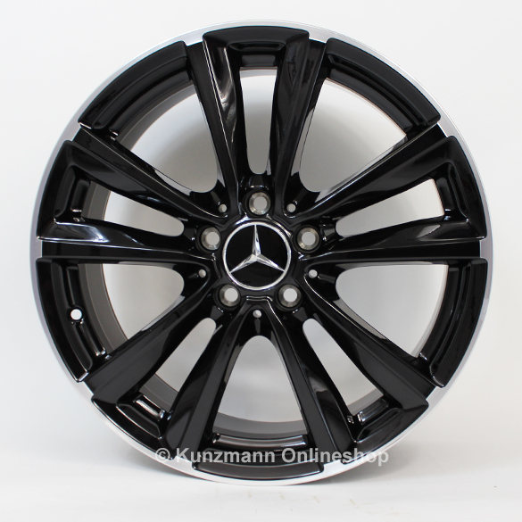 18 inch wheels set | 5-twin-spoke wheel | black polished | A-Class W176 ...