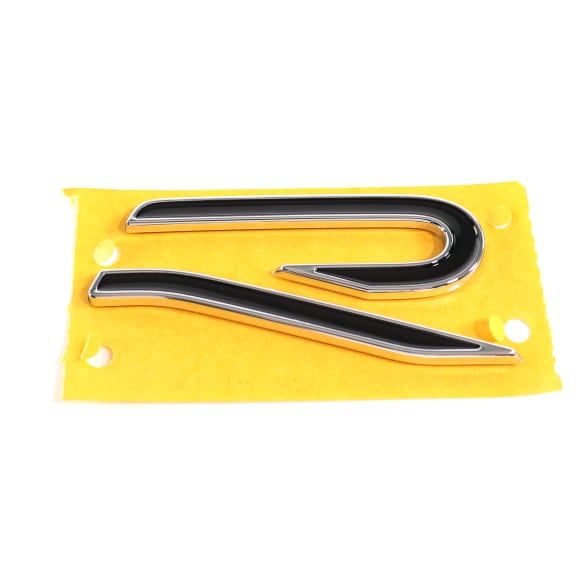 R logo emblem Tiguan 3 CT1 doors tailgate black chrome Genuine Volkswagen