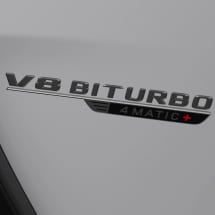 V8 Biturbo logo set black genuine Mercedes-AMG | A2328175600-B