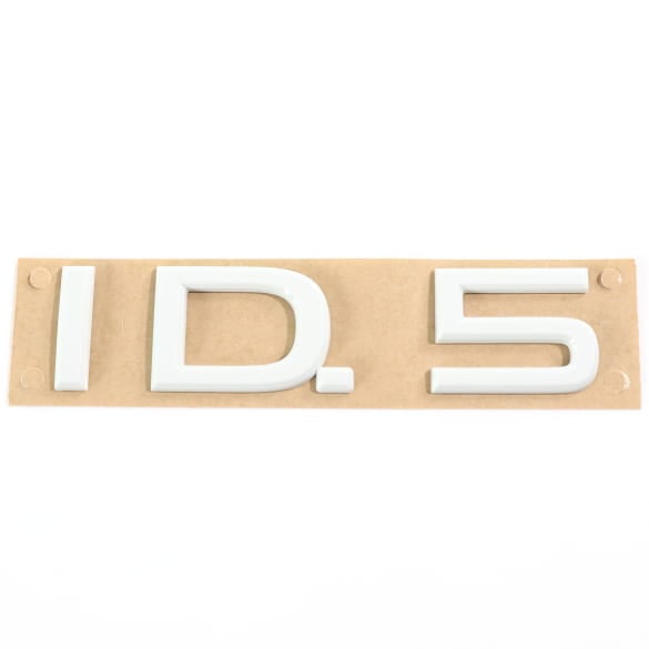 VW ID5 lettering emblem tailgate white Genuine Volkswagen | 11E853687 C9A