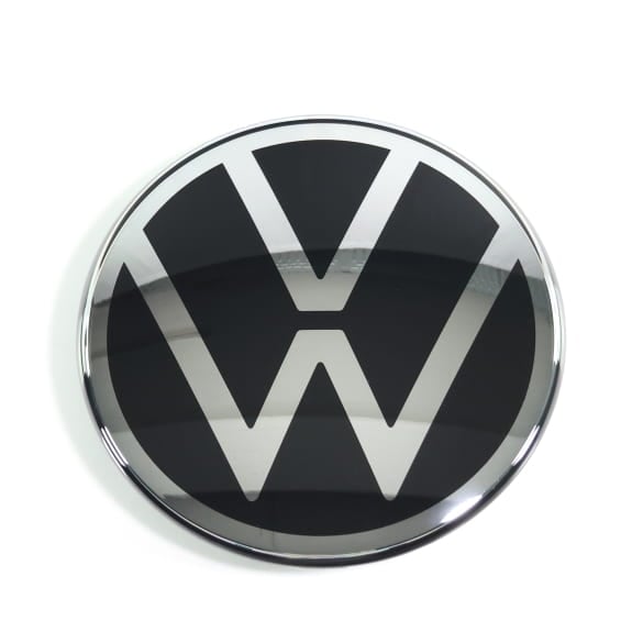 VW logo radiator grille Golf 8 VIII black chrome Genuine Volkswagen