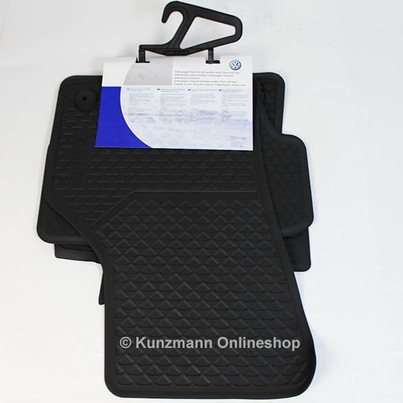 genuine VW Golf Sportsvan rubber floor mats premium black with Golf  lettering 517061500A 82V