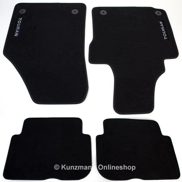 Velour floor mats set Facelift VW Touran original Volkswagen ...