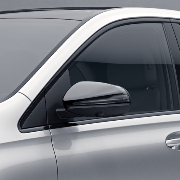Kaufe Paar Rückspiegelkappen in Schwarz/Carbon-Optik, Autotür
