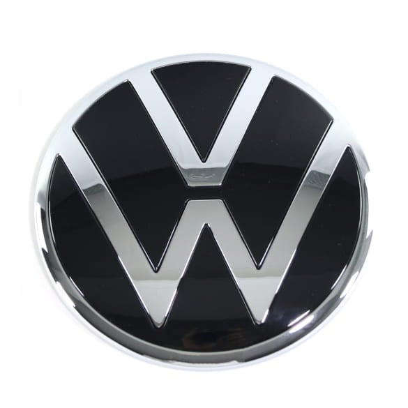VW Logo Heckklappe Caddy 5 SB Schwarz Chrom Original Volkswagen