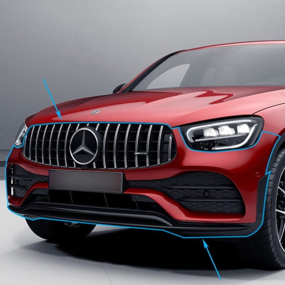 GLC 43 AMG Facelift Frontschürze mit Panamericana Grill  | GLC-253-Front-Night