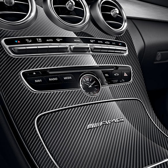 Zierelement Mittelkonsole C-Klasse W205 Carbon hochglänzend Original  Mercedes-Benz